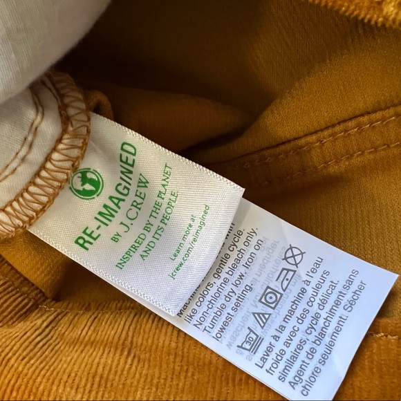 J. Crew Mustard Saffron 9" High Rise Skinny Button Fly Corduroy Pants  Size 29 - Picture 6 of 10